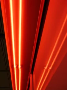 edgy red neon aesthetic