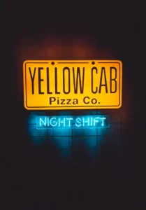yellow cab sign