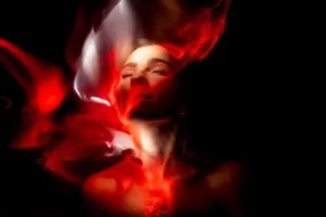 sad neon red aesthetic